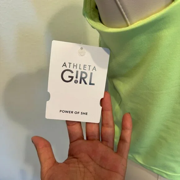 Athleta Girl NWT Stand Out Support Tank XL 14 Lime Green $39 Activewear - Picture 8 of 8